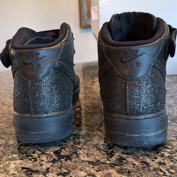 Nike Air Force 1 Black pearl Glitter Sneakers EUC 10.5 - Picture 9 of 17